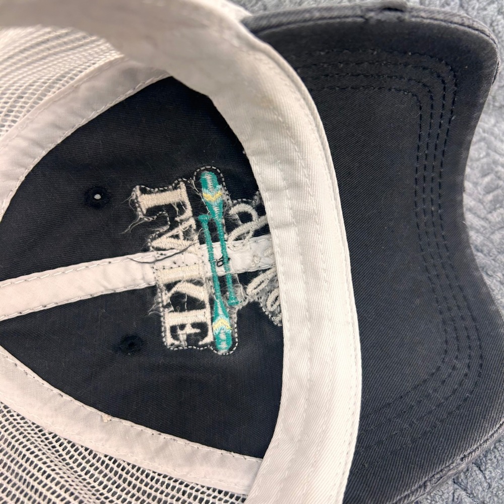 Lake Life Oars Womens Grey Unbranded Trucker Hat Distressed Mesh Back OSFM - Picture 8 of 10